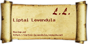 Liptai Levendula névjegykártya